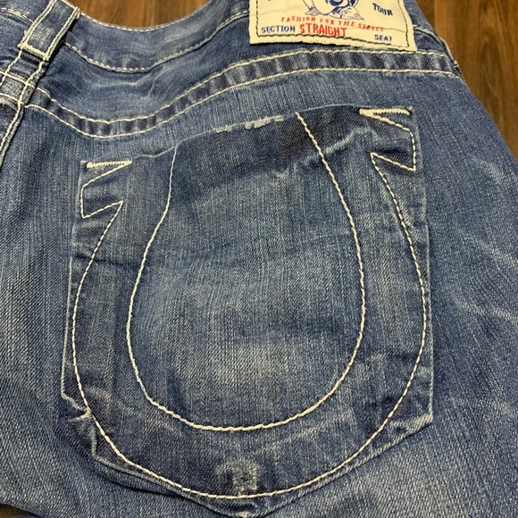 True Religion Brand Men's Jeans Straight Natural Red Size 40 - Picture 7 of 11